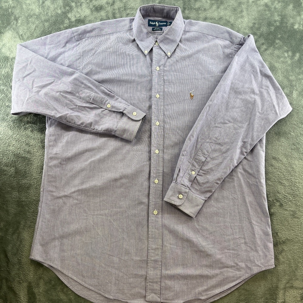 VTG 90s Ralph Lauren Blake Button Down Shirt Men's Size Large Gingham‎ Plaid